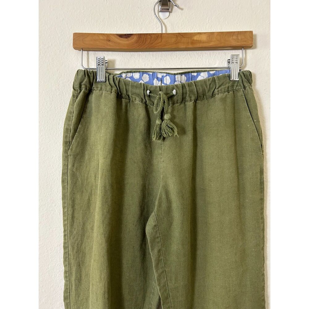 Boden 100% linen pants‎ Women's 2 Green lightweight minimalist lagenlook spring - Picture 4 of 9